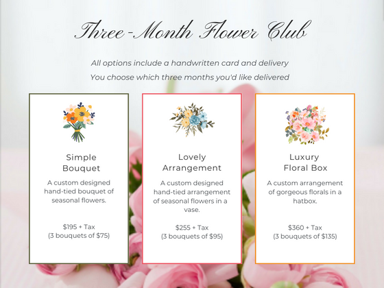3 Month Flower Club - Luxury Floral Box