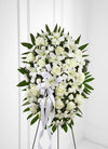 Exquisite Tribute Standing Spray-White Ribbon - S6-4447