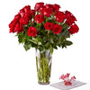 Long Stem Red Rose Bouquet & Lovepop Pop-Up Card - B59C