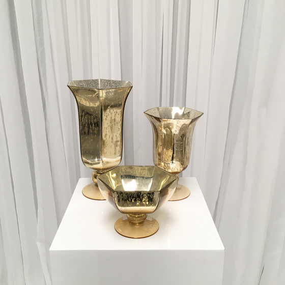 Gold Mercery Vases