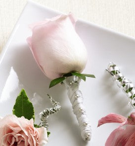 Pink Rose Boutonniere - W17-4662