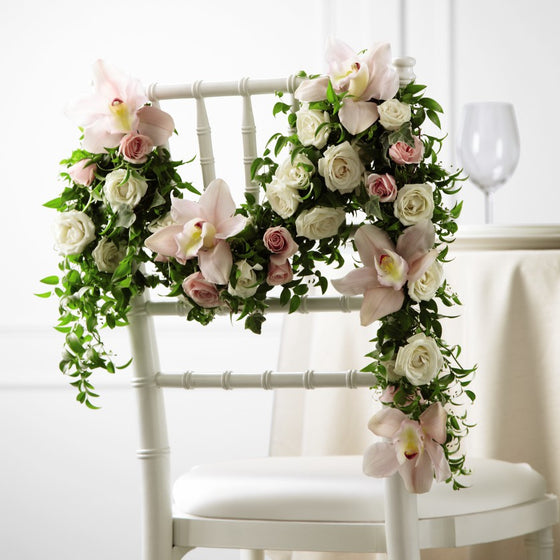 Orchid Rose Chair Décor - W19-4672