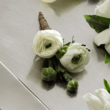 White Ranunculus Boutonniere - W7-4626
