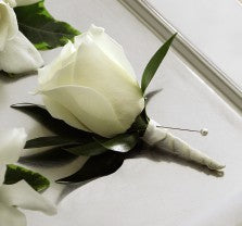 White Rose Boutonniere - W7-4629